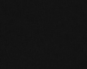Kona Black Cotton Broadcloth Fabric Robert Kaufman fabric  / Kona Black Yardage and Kona Fat Quarters