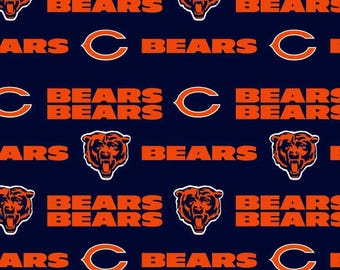 NFL Chicago Bears Stoff / Lizenzierter NFL-Baumwollstoff von Fabric Traditions, 147 cm breit / Football-Stoff in großen Mengen