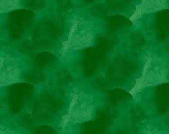 May include: A seamless digital pattern featuring a deep emerald green watercolor wash. The design displays organic, fluid shapes with varying levels of color saturation, creating a soft, layered, and translucent effect across the entire surface.