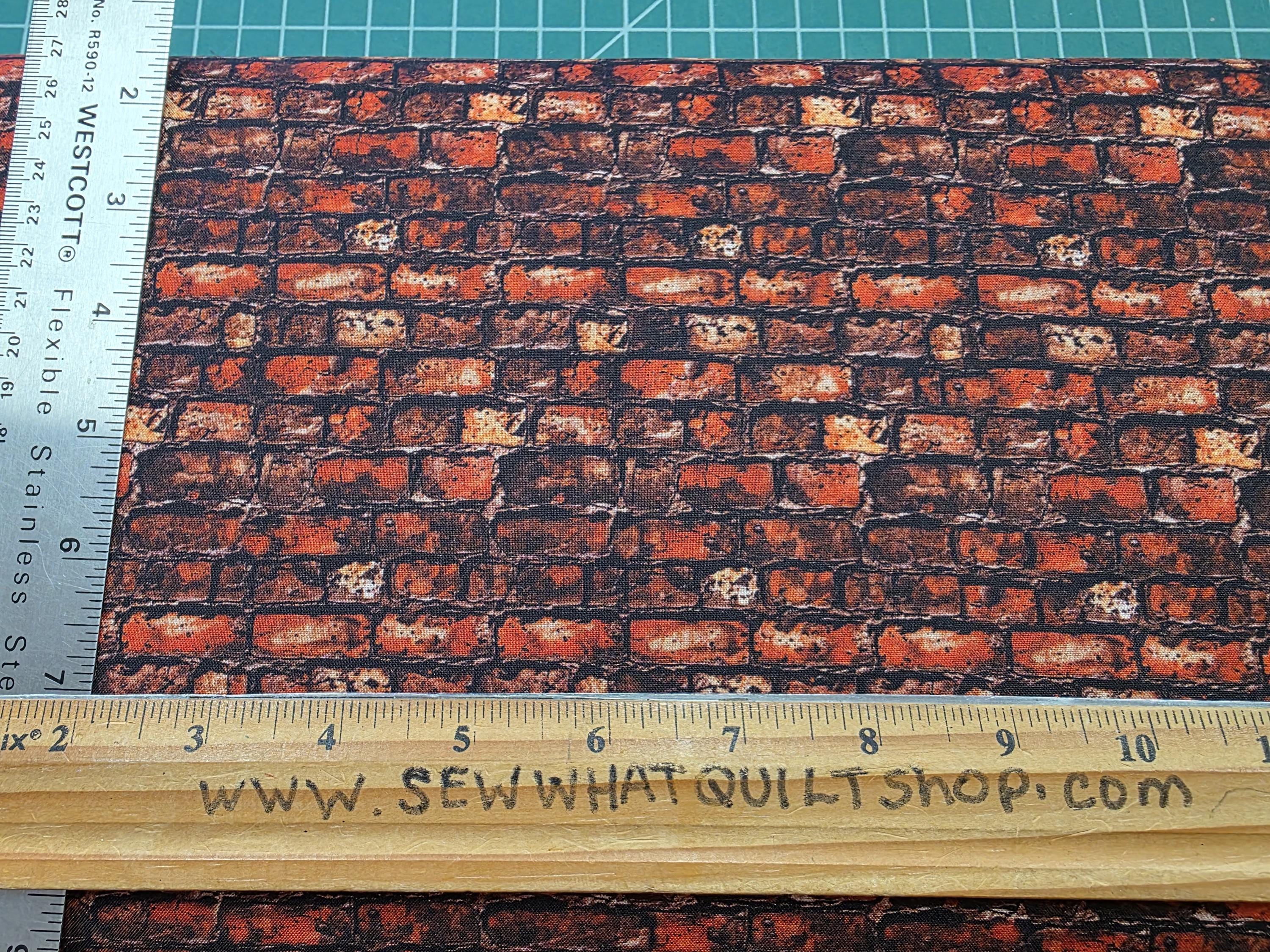 Red Bricks Fabric, Earthly Delights Collection From QT Fabrics Yardage ...