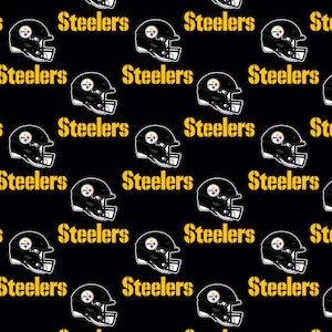 NFL  Pittsburgh Steelers Fabric / Licensed NFL Fabric from Fabric Traditions 58&quot; Wide / Football Fabric by the yard
