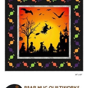 Halloween Quilt Kit / The Treat Trail Quilt Kit using Hoffman California Fabrics Halloween Fabric for Quilt Top and Binding, Quilt 64x64&quot;