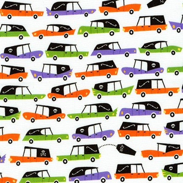 EERIE Cars Halloween Fabric / Eerie Alley from Robert Kaufman 18113 / Halloween Yardage and Fat Quarters