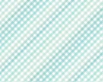 Sweet Gingham Mint Green FLANNEL Cotton Blender Fabric / First Impressions Collection by PB Textiles Blender Support Yardage & Fat Quarters