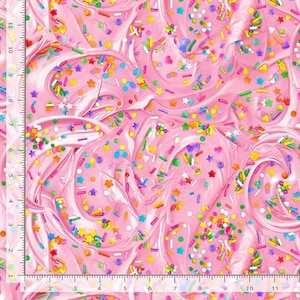 Sweet Frosting and Sprinkles Fabric / The Sweet Life Collection by Timeless Treasures Birthday Fabric Party Yardage & Fat Quarter Fabric