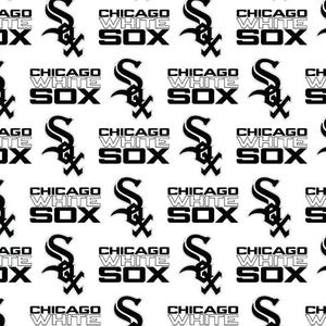 Chicago White Sox MLB Fabric / Major League Baseball Fabric Licensed by Fabric Traditions / Baseball Fabric Yardage 58&quot; Wide Cotton