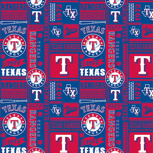 Texas Rangers MLB Fabric / Major League Baseball Fabric Licensed by Fabric Traditions Baseball Fabric Yardage 44&quot; Wide Cotton, Fat Quarters