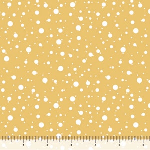 Pois de Noël steampunk sur tissu jaune par QT Tissu par mètre, mètre et gros quarts disponibles