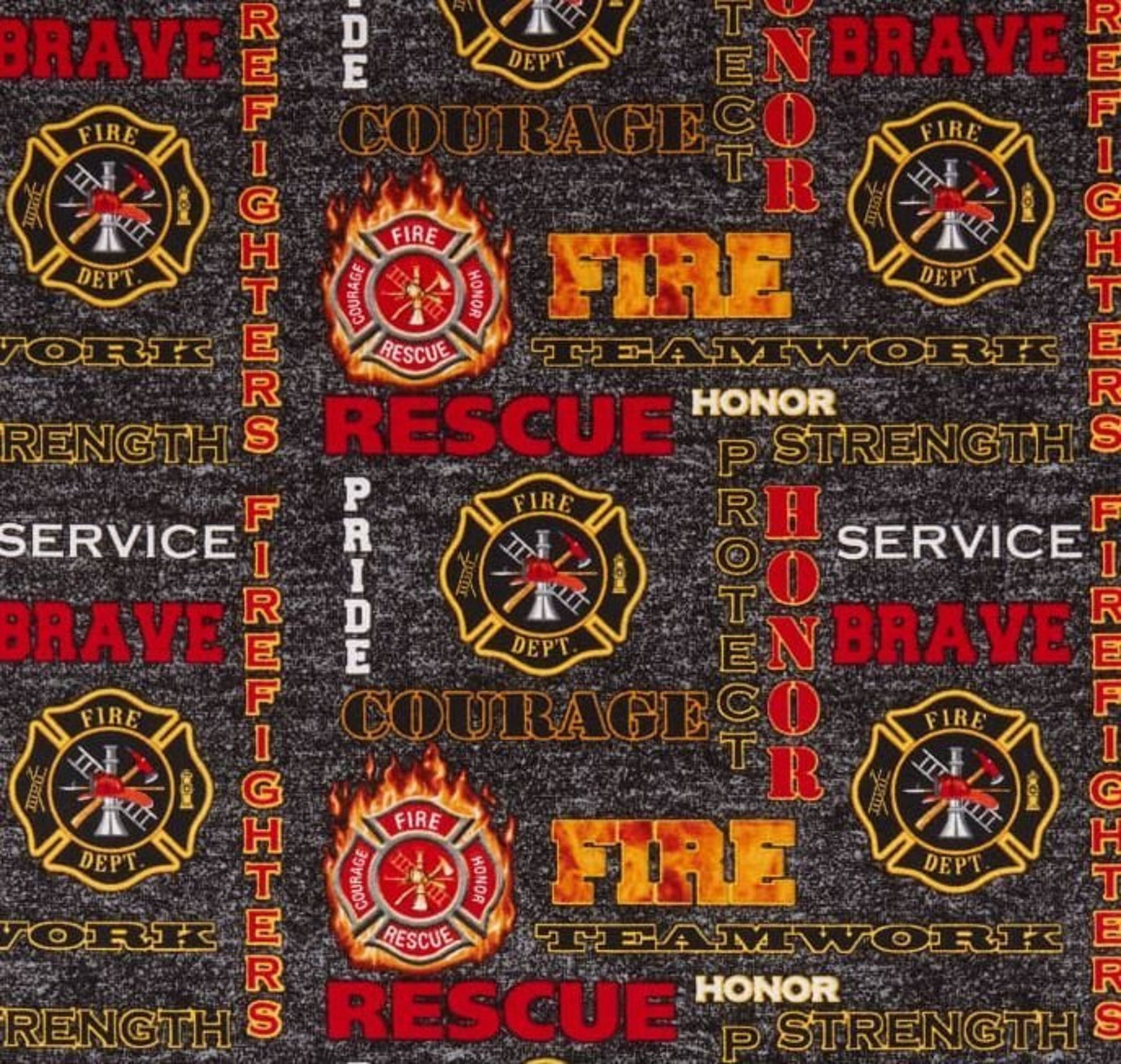 Fire Fighter Military Fabric / Sykel 1181-FF Military Quilt | Etsy