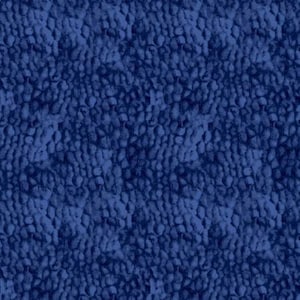 Pode incluir: Um close-up de um tecido azul texturizado com um padrão repetitivo de pequenas formas irregulares.