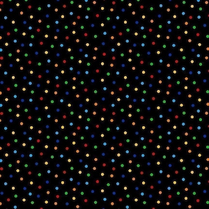 Multi Colored Polka Dots on Black Fabric, Polka Dot Fabric by Timeless Treasures Halloween Yardage and Fat Quarters available