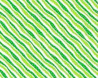 Green Diagonal Stripe St Patrick's Day Fabric Lucky Irish Green Fabric by the Yard by Northcott / Fat Quarters & Yardage available