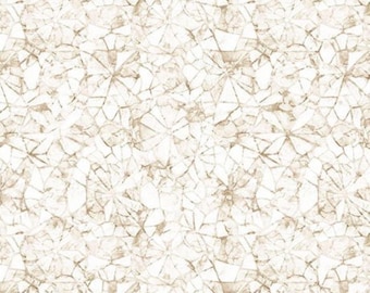 Mosaic Blender on Cream Fabric / Stained Glass Mosaic Blooms by QT