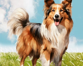 Panel de tela Collie Dog de 36" de David Textiles / Panel Collie Impresión digital exclusiva de David Textiles