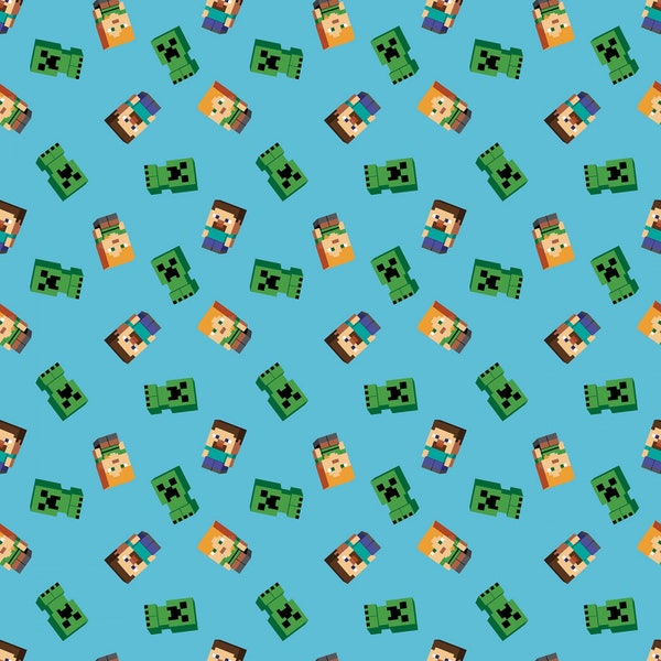 Minecraft Fabric / Mojang Minecraft Friends / Minecraft Fabric By The Yard and Fat Quarters available