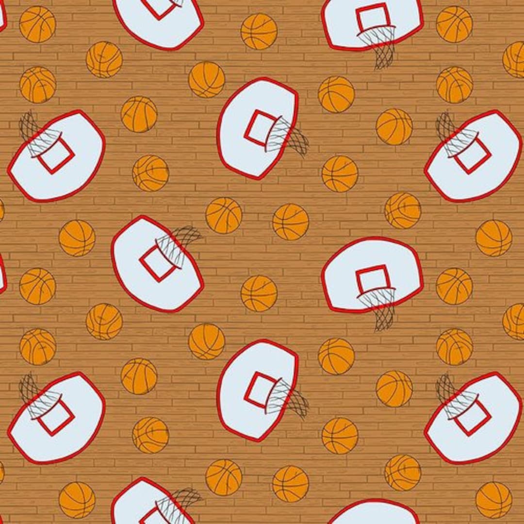 Basketball Fabrics / Basketball Yardage / Game on by Blank Quilting B