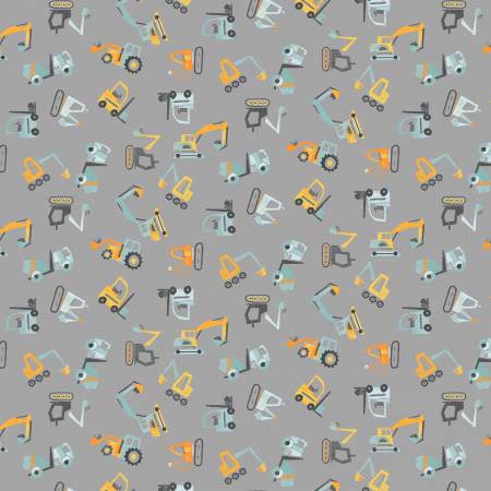 Heavy Construction Equipment Fabric / Raise the Roof Etsy