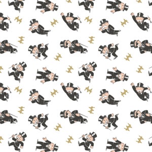 Mr. Monopoly Toss Hasbro tagliato a misura / Hasbro Game Board / Arcade / Camelot Board Game Yardage e Fat Quarters disponibili