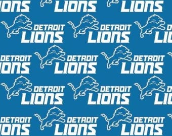 NFL Detroit Lions-stof / NFL-stof met licentie van Fabric Traditions 58" breed / voetbalstof op maat gesneden
