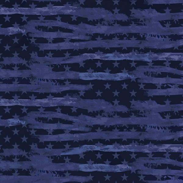 Navy Military Fabric / Navy  Camo Flag Allover Fabric Sykel Military / Navy Quilt Fabric / Navy Military Fabric By The Yard and Fat Quarters