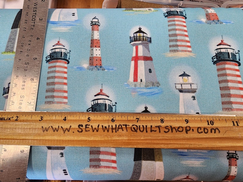 Lighthouse Fabric by the Yard From Timeless Treasures Fabrics Etsy