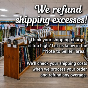 Let us know if Etsy charged you too much for shipping!