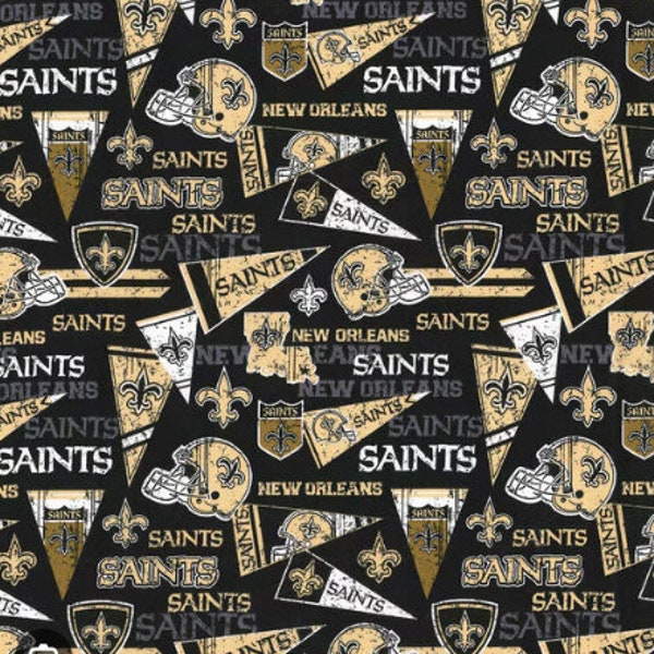 NFL New Orleans Saints Fabric / Licensed NFL Fabric from Fabric Traditions / Football Fabric by the yard