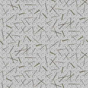 Nail and Screw Allover Fabric by the Yard / Man Cave fabric Collection From Henry Glass Craftsman Tool Fabric Yardage & Fat Quarters