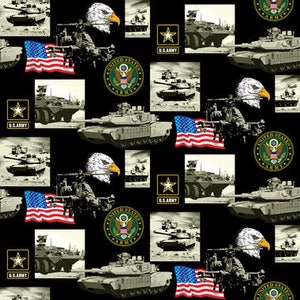 Army Military Fabric / Fabrique Innovations 021-A / Army Quilt Fabric / Military Fabric By The Yard and Fat Quarters