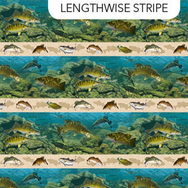 Fishing Themed Fabric Etsy