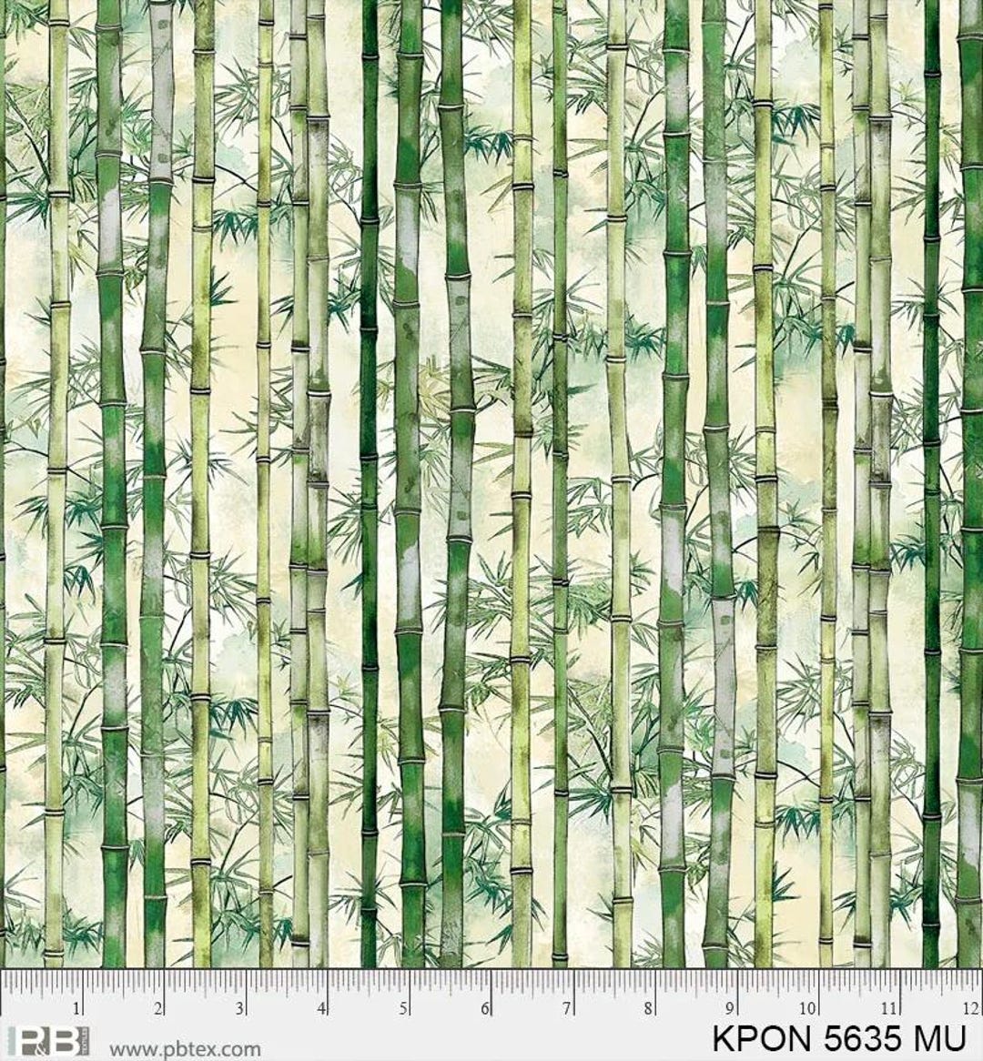 Photo inspiration: Gallery Detail: Bamboo On Light Green Fabric Koi Pond Goldfish By P