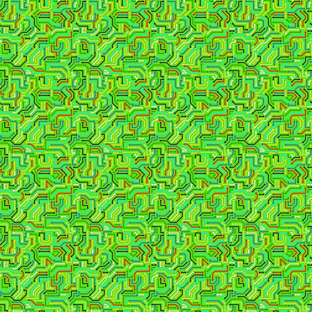 Circuit Board Fabric Gaming Zone Collection by Northcott Fabrics