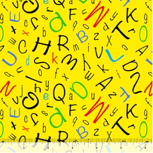 Alphabet Fabric - Etsy