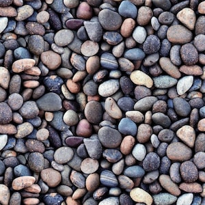 Stones Toss / Pebbles Fabric / Landscape Medley by Elizabeth Studio 684-Blue /  River Rock Fabric All Over / Yardage and Fat Quarters