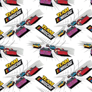 Nascar Racing Fabric / Team Nascar Tracks Fabric / NASCAR Race Car Fabric by Camelot Fabrics, Yardage & Fat Quarters Available