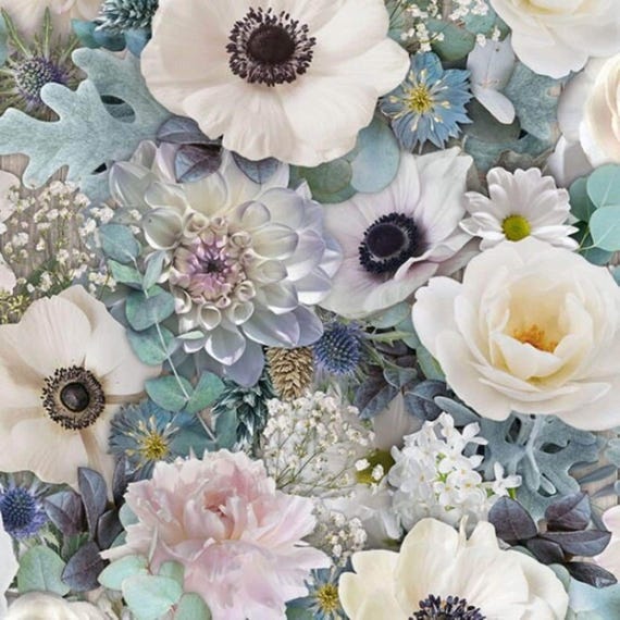 Farmhouse Blooms Floral Fabric by Hoffman Fabrics floral Yardage and Fat Quarters Available