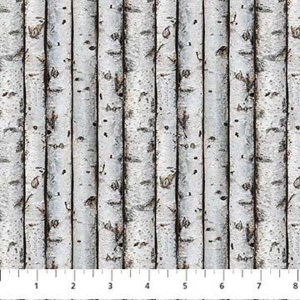 Birch Tree Overall Naturescapes Landscape Fabric / First Light  by Northcott Fabric by the yard Yardage  / Fat Quarter Fabric