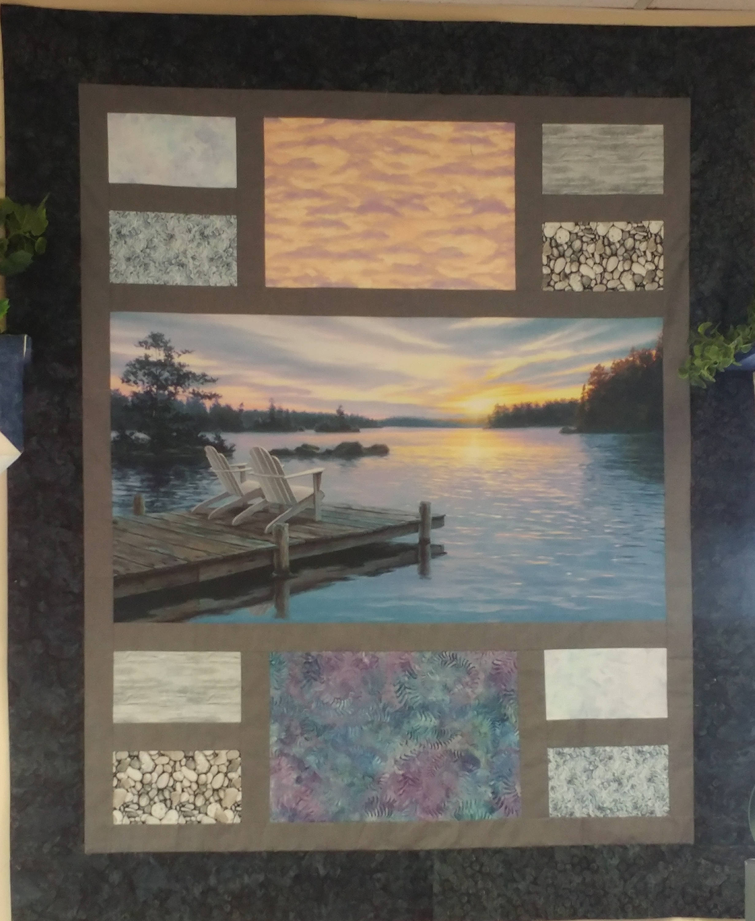 Dock at the Lake Quilt Kit / sunset lake Lap Quilt / Sunrise Etsy