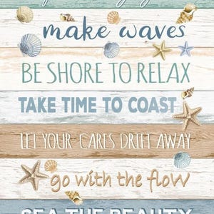 Ocean Vibes Woodgrain Panel 24 &quot;Panel von Timeless Treasures Quilt Fabric Panel