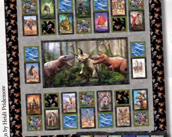 Tyrannochorus Dinosaur Quilt Kit / Includes Fabric for Etsy