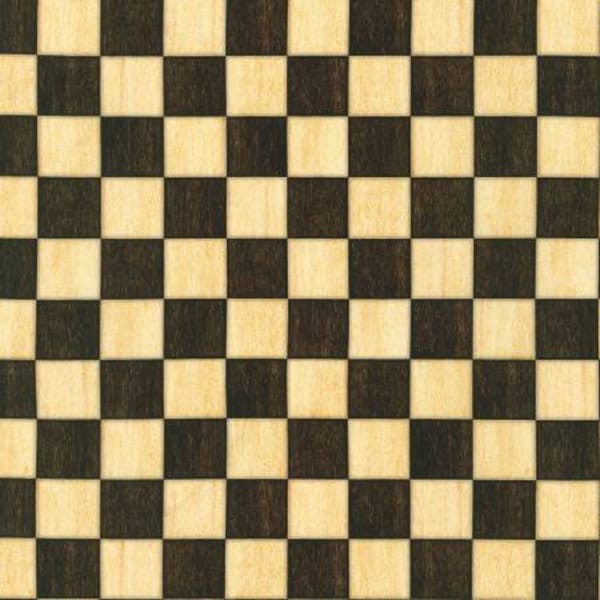 Chess Fabric, Checkmate Chess Boards on Walnut Checker Board Material by the Yard by Robert Kaufman Yardage & Fat Quarters