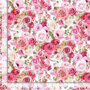 Rose Bouquet on Cream Bellerose Collection by Timeless Treasures Floral Blender Fabric Yardage & Fat Quarters