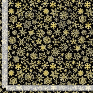 Tessuto fiocchi di neve di Natale, tessuto fiocchi di neve della notte santa di Timeless Treasures Fabrics Holiday Yardage & Fat Quarters