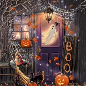 Halloween Fabric Panel / Haunted House 24" Panel Fright Night by Timeless Treasures Fabrics Halloween Panel