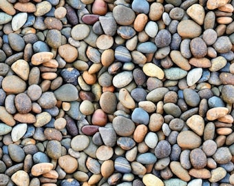 Tela Stones Toss / Pebbles / Landscape Medley de Elizabeth Studio 684-Gold / Tela River Rock por todas partes / Yardage y Fat Quarters