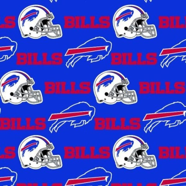 NFL Buffalo Bills Fabric / Licensed NFL Fabric from Fabric Traditions / Football Fabric by the yard