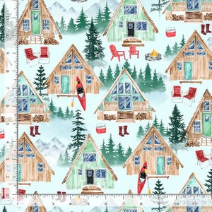 Lake House Scenic Fabric by Timeless Treasures Fabrics / Camping Fabric / Yardage Fat Quarters