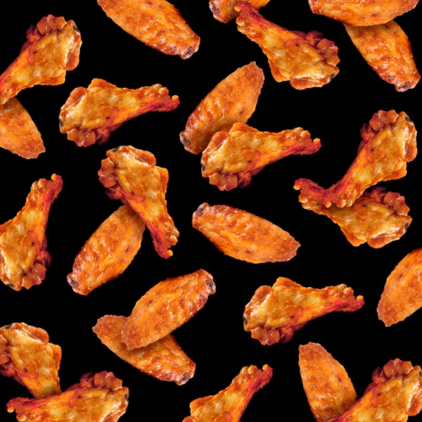 Chicken Wings Fabric / Chicken wing Food Yardage Exclusive for Sew What by QT Fabrics Yardage & Fat Quarters