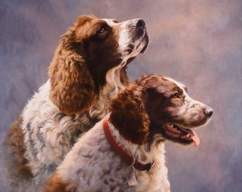 Springer Spaniel Dog Fabric Panel 36" Panel by David Textiles / Man's Best Friend Panel David Textiles exclusive Digital Print