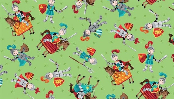 CLEARANCE PATCHWORK//CRAFT FABRIC 100/% COTTON MAKOWER DRAGONHEART KNIGHTS